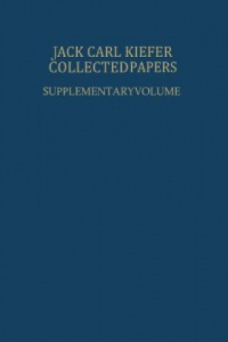 Kniha Collected Papers - Supplementary Volume Jack C. Kiefer