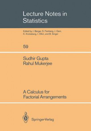 Książka Calculus for Factorial Arrangements Sudhir Gupta