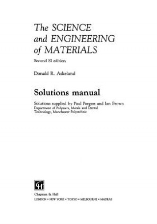 Carte Science and Engineering of Materials Paul Porgess