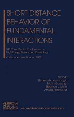 Kniha Short Distance Behavior of Fundamental Interactions Behram N. Kursunoglu