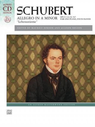 Kniha Allegro in A Minor, Op. 144 ("Lebensstürme"), m. 1 Audio-CD Franz Schubert