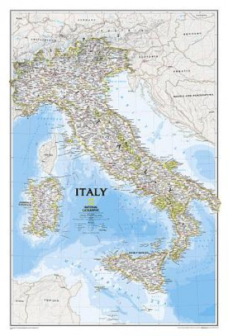 Tiskovina Classic Italy, Planokarte National Geographic Maps - Reference