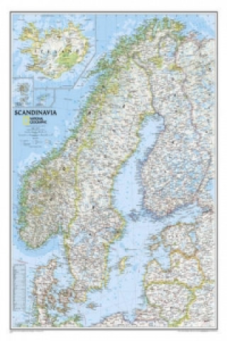 Nyomtatványok Scandinavia Classic, Tubed National Geographic Maps