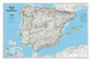 Kniha Classic Spain, Portugal, Planokarte 