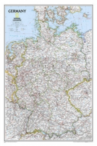 Tiskovina National Geographic Map Germany,  Politival Map, laminiert, Planokarte National Geographic Learning