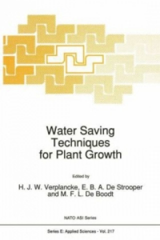 Kniha Water Saving Techniques for Plant Growth H. Verplancke