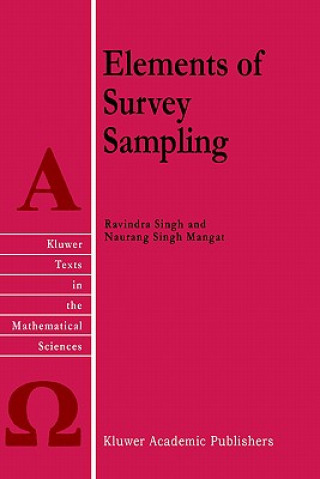 Kniha Elements of Survey Sampling R. Singh