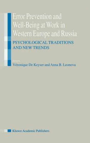 Buch Error Prevention and Well-Being at Work in Western Europe and Russia V. de Keyser