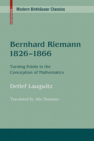 Kniha Bernhard Riemann 1826-1866 Detleff Laugwitz