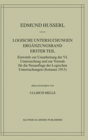 Kniha Logische Untersuchungen. Erganzungsband. Erster Teil Edmund Husserl