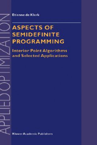 Könyv Aspects of Semidefinite Programming E. de Klerk