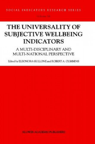 Könyv Universality of Subjective Wellbeing Indicators E. Gullone