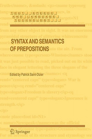 Kniha Syntax and Semantics of Prepositions P. Saint-Dizier
