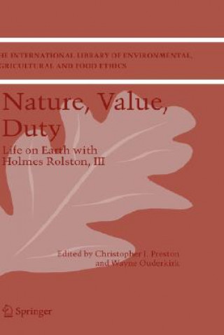 Kniha Nature, Value, Duty Christopher J. Preston