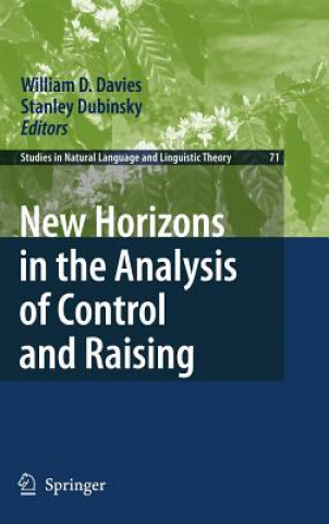Kniha New Horizons in the Analysis of Control and Raising William D. Davies