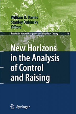 Könyv New Horizons in the Analysis of Control and Raising William D. Davies