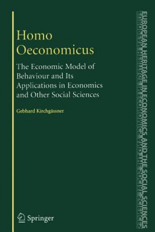 Libro Homo Oeconomicus Gebhard Kirchgässner