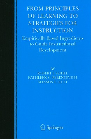 Buch From Principles of Learning to Strategies for Instruction Robert J. Seidel