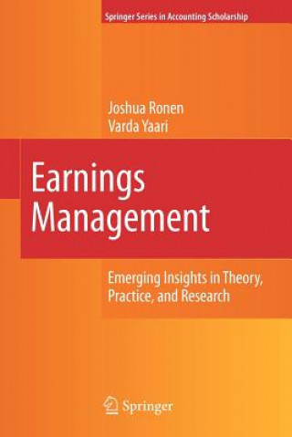 Kniha Earnings Management Joshua Ronen