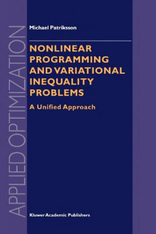 Buch Nonlinear Programming and Variational Inequality Problems Michael Patriksson