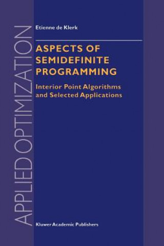 Kniha Aspects of Semidefinite Programming E. de Klerk