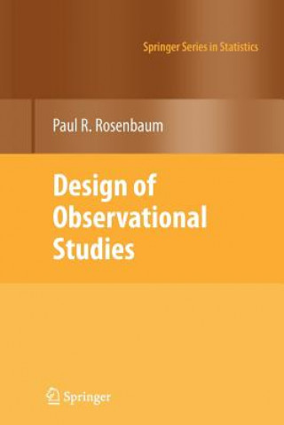 Kniha Design of Observational Studies Paul R. Rosenbaum