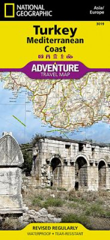 Nyomtatványok Turkey, Mediterranean Coast National Geographic Maps - Adventure