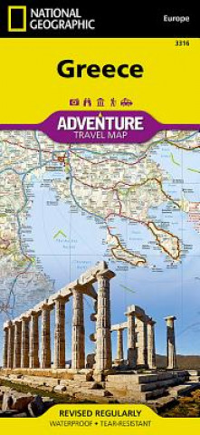 Nyomtatványok National Geographic Adventure Travel Map Greece National Geographic Maps - Adventure
