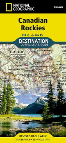 Tiskovina National Geographic Destination Touring Map & Guide Canadian Rockies National Geographic Maps