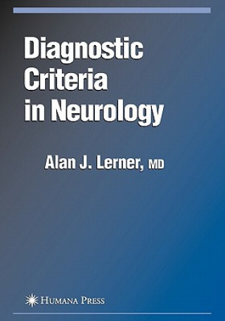 Buch Diagnostic Criteria in Neurology Alan J. Lerner