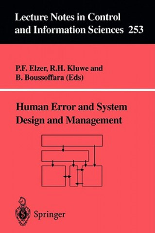 Könyv Human Error and System Design and Management P. F. Elzer