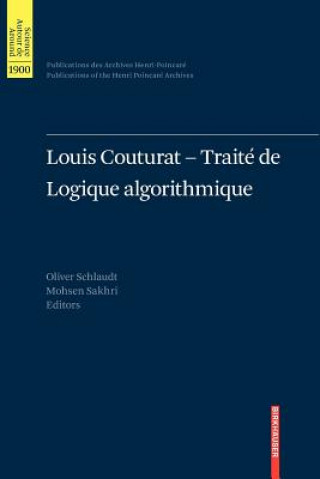 Livre Louis Couturat -Traite de Logique Algorithmique Oliver Schlaudt