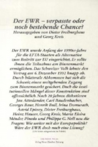 Book Der EWR - verpasste oder noch bestehende Chance? Dieter Freiburghaus