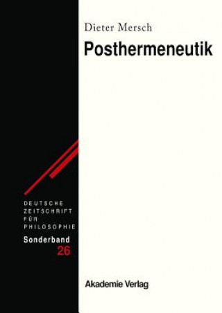 Book Posthermeneutik Dieter Mersch