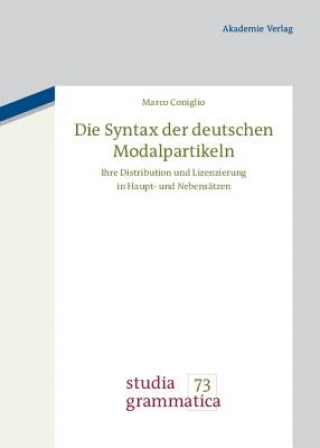 Książka Syntax der deutschen Modalpartikeln Marco Coniglio