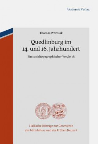 Könyv Quedlinburg im 14. und 16. Jahrhundert Thomas Wozniak
