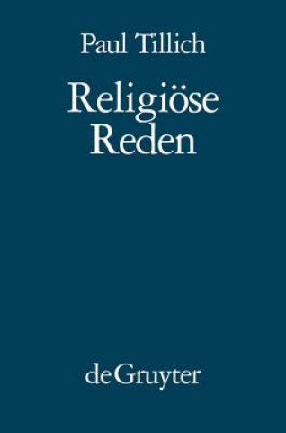 Kniha Religioese Reden Paul Tillich