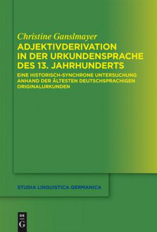 Knjiga Adjektivderivation in der Urkundensprache des 13. Jahrhunderts Christine Ganslmayer