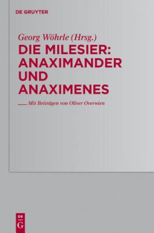 Książka Anaximander und Anaximenes Georg Wöhrle