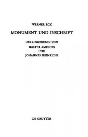 Kniha Monument und Inschrift Werner Eck
