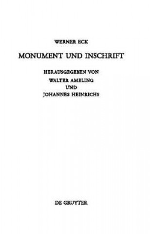 Knjiga Monument und Inschrift Werner Eck