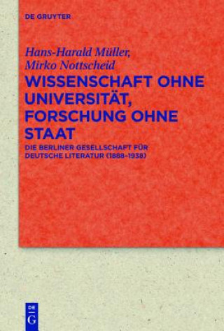 Buch Wissenschaft ohne Universitat, Forschung ohne Staat Hans-Harald Müller