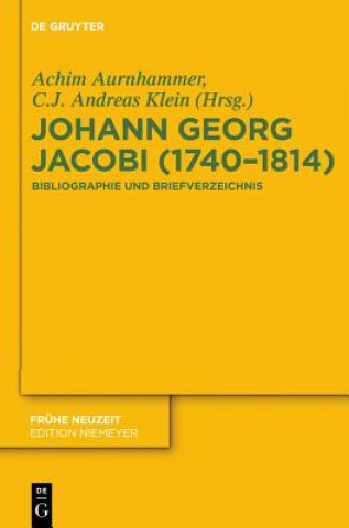 Könyv Johann Georg Jacobi (1740-1814) Achim Aurnhammer
