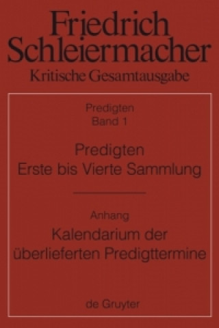 Książka Predigten. Erste bis Vierte Sammlung (1801-1820) mit den Varianten der Neuauflagen (1806-1826) Günter Meckenstock