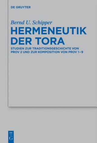 Book Hermeneutik der Tora Bernd U. Schipper