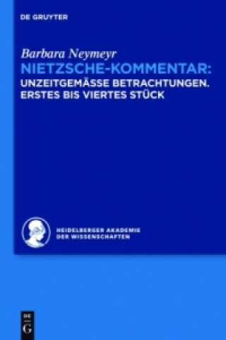 Książka Kommentar Zu Nietzsches Unzeitgemassen Betrachtungen Barbara Neymeyr