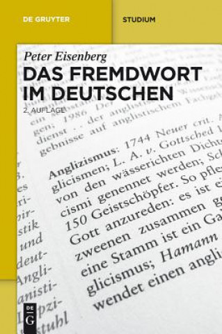 Kniha Das Fremdwort im Deutschen Peter Eisenberg
