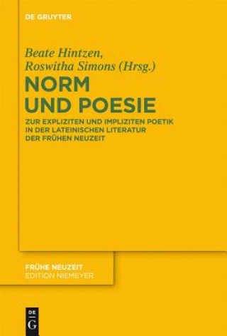 Kniha Norm und Poesie Beate Hintzen