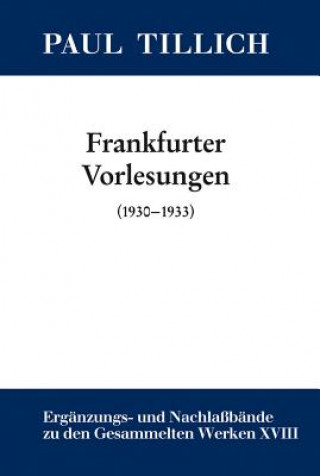 Kniha Frankfurter Vorlesungen Erdmann Sturm