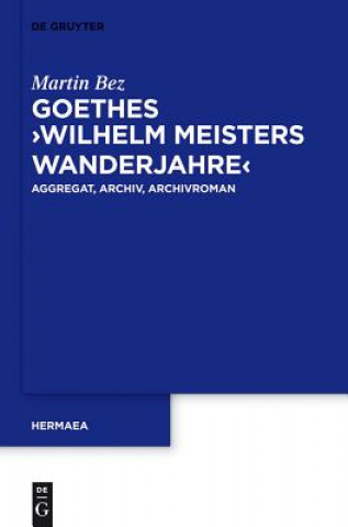 Kniha Goethes Wilhelm Meisters Wanderjahre Martin Bez